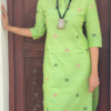 Mint green kurta for women in handloom by Pali