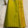 Bamboo silk saree in yellow green