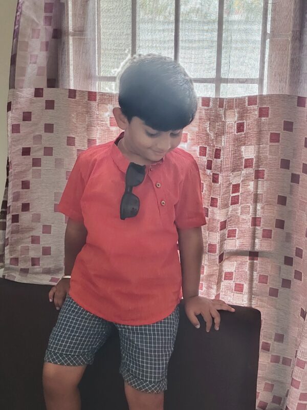 Orange kurta for boys