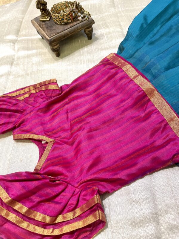 A symphony of colors - pretty in pink and beautiful in blue pavadai sattai