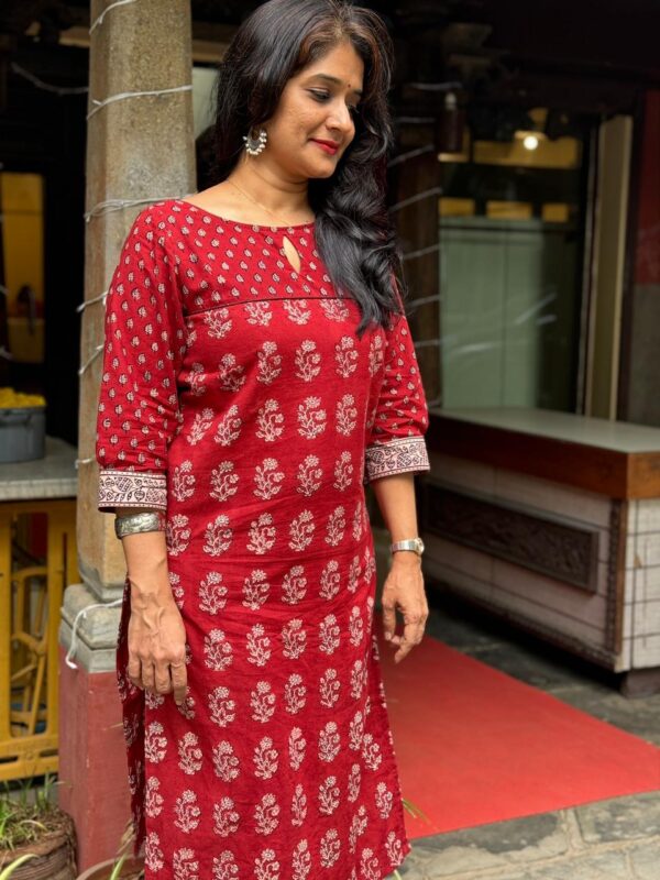 Elegant Red Bagh Print kurtas the perfect festive attire