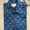 Indigo cotton shirt for men