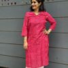 Pink sambalpuri ikkat kurta