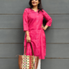 Pink ikkat kurta, sambalpuri ikkat kurta